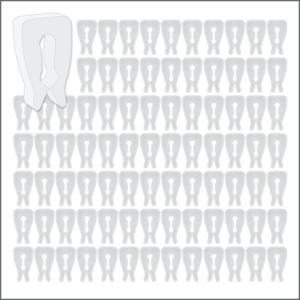 Clear Adjustable Inventory Control Clips - 300 Pack for Peg Hook Display Control