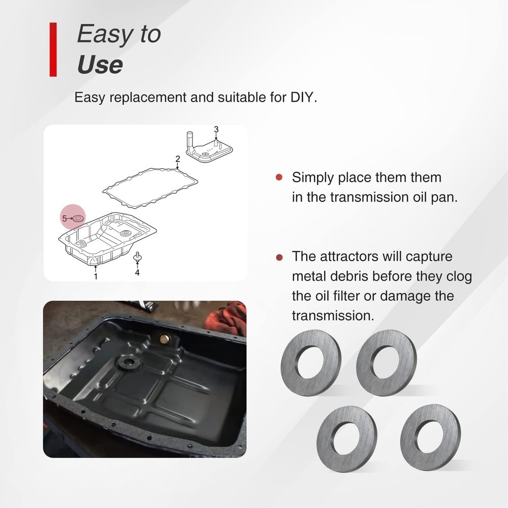 29535617 Automatic Transmission Fluid Pan Magnet Replace for Allison (4PCS)