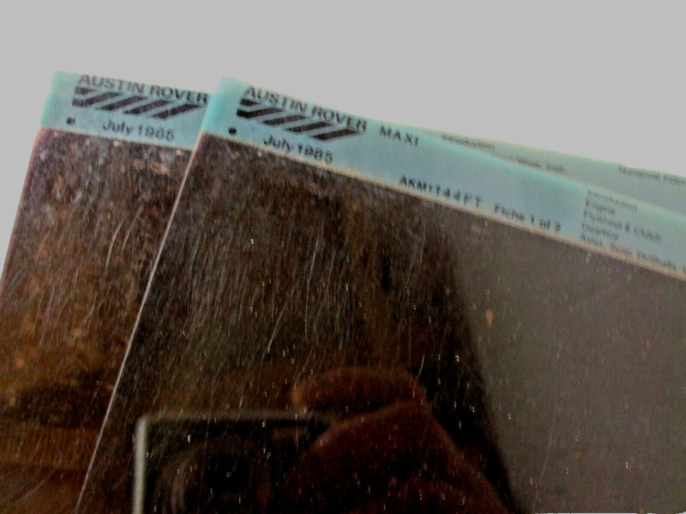 Austin Maxi Factory Microfiche Slides (2 off)
