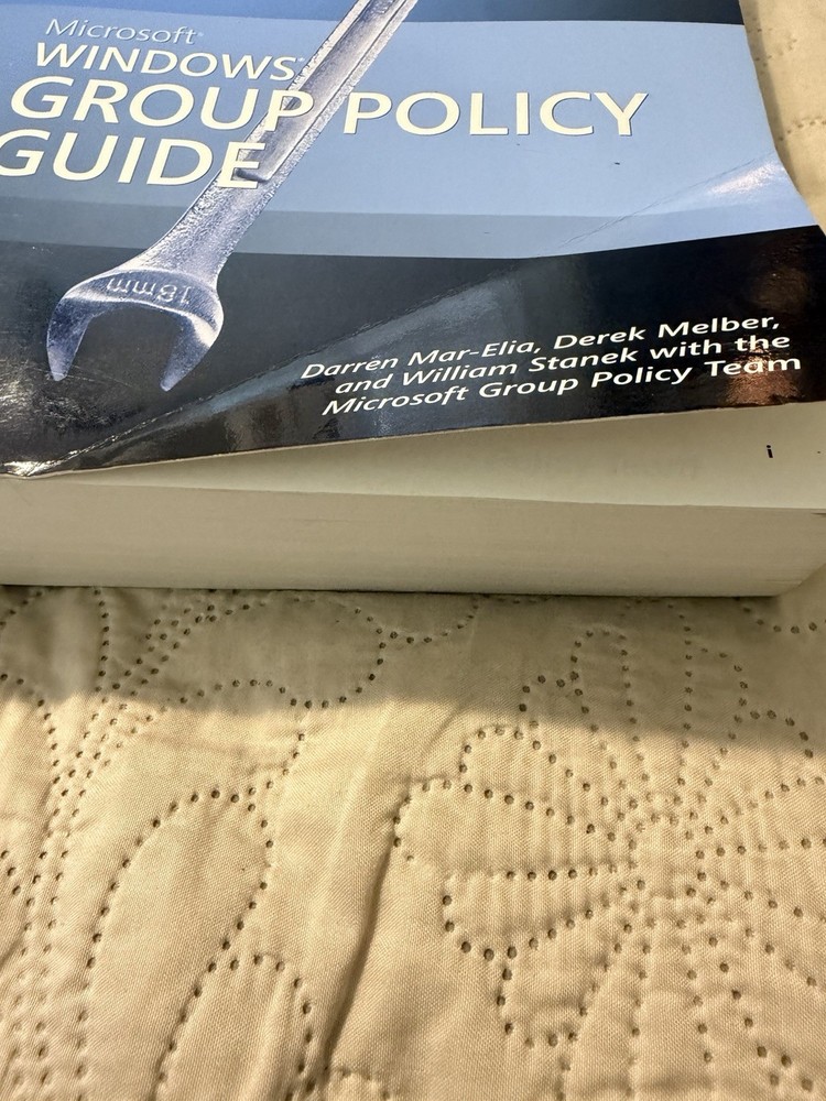 Microsoft® Windows® Group Policy Guide Paperback W/New CD Unopened Never Used