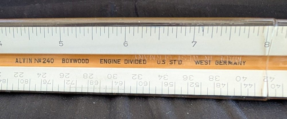 VTG West Germany Alvin 240 P Architect Drafting 12” Triangular Scale Ruler 5799