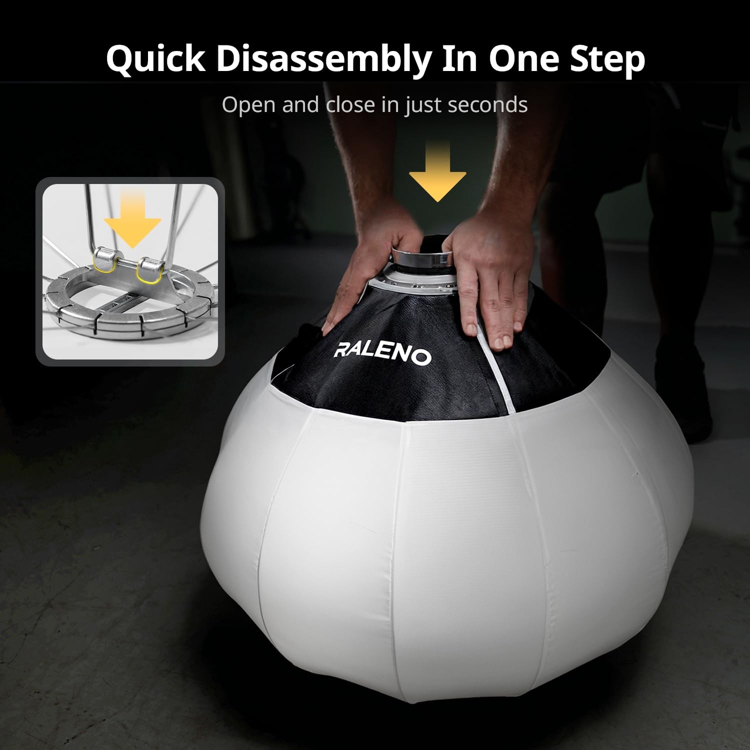 26"/65CM Lantern Softbox, Quick Release Soft Light Diffuser with 360° Light E...