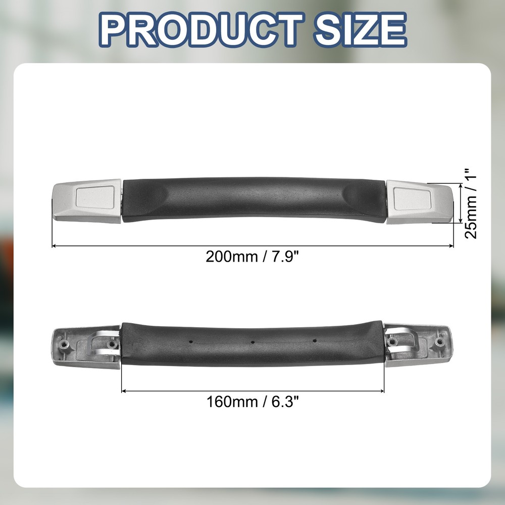Luggage Handle 7.87" x 0.98" (L x W) Plastic Pull Handle Grip Replacement Black