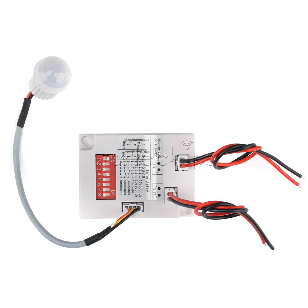 Plastic Intelligent Light Body Sensor IR Module Motion Sensing Switch DC 8-30V