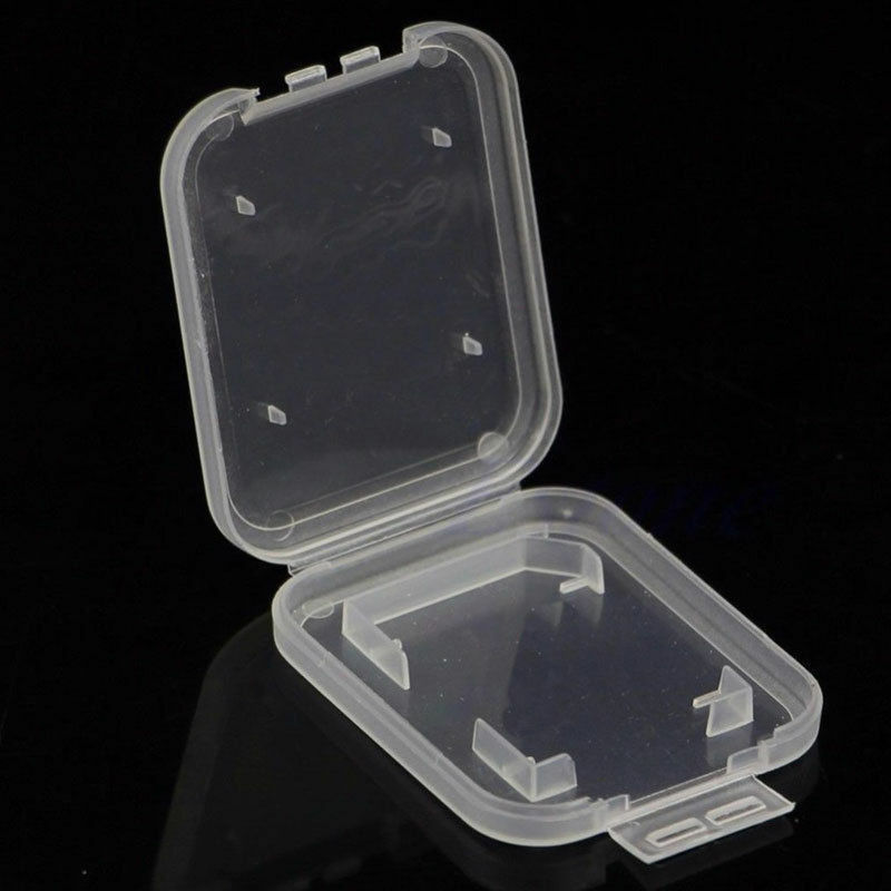 10PCS Transparent Plastic SD SDHC Memory Card Case Holder Storage Box