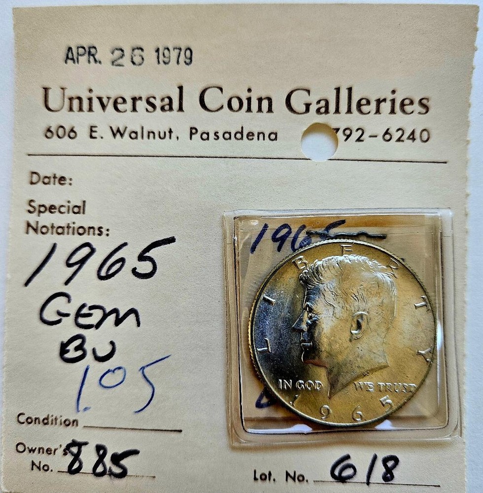 1965-P Kennedy Half Dollar 40% Silver
