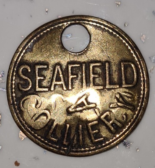 SEAFIELD COLLIERY BRASS  PIT CHECK TOKEN 2849  (3 For £3 P&P)