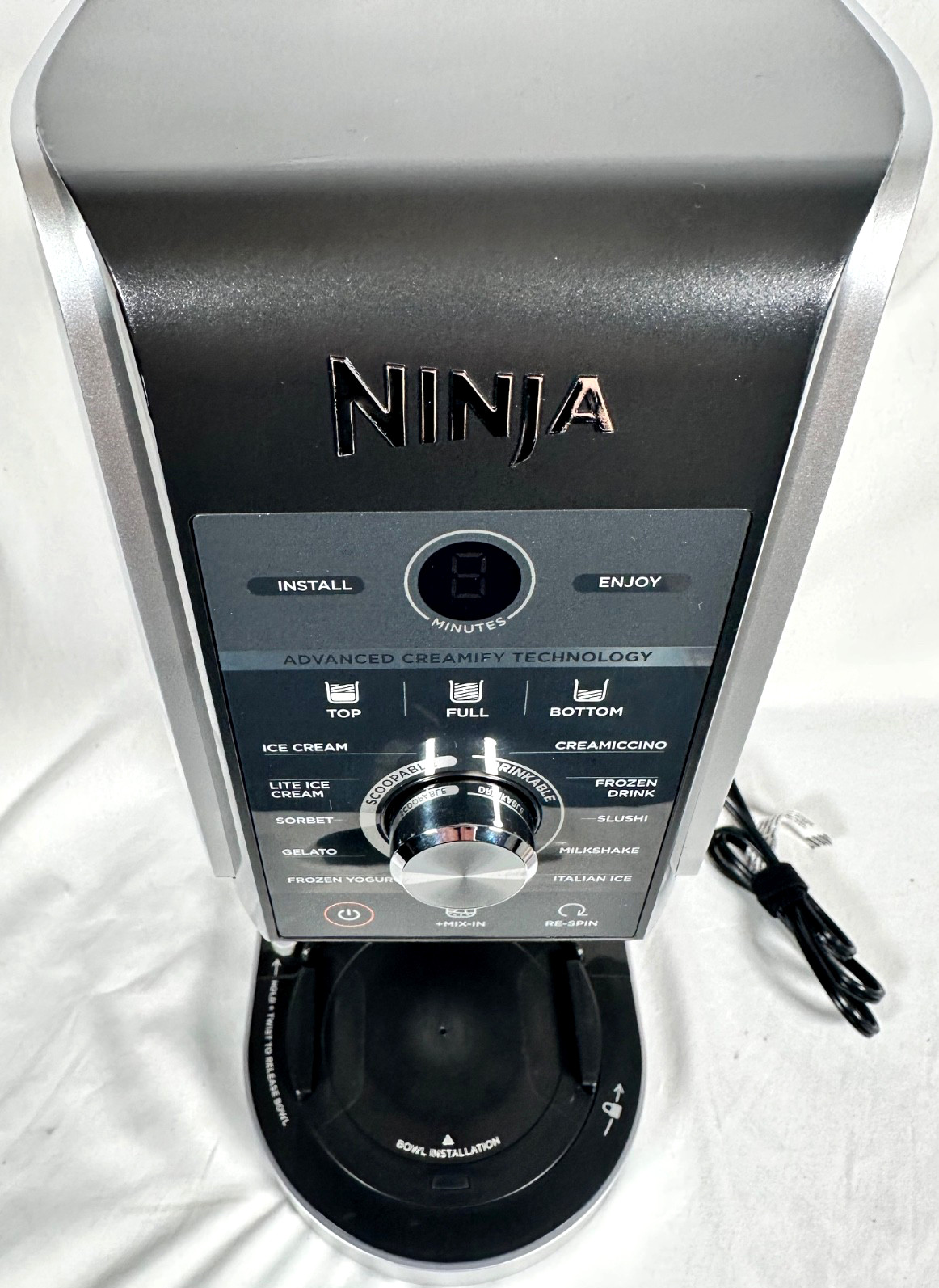 Ninja CREAMi Deluxe 11-in-1 NC501 Ice Cream Maker - BODY ONLY - Works USED ONCE!