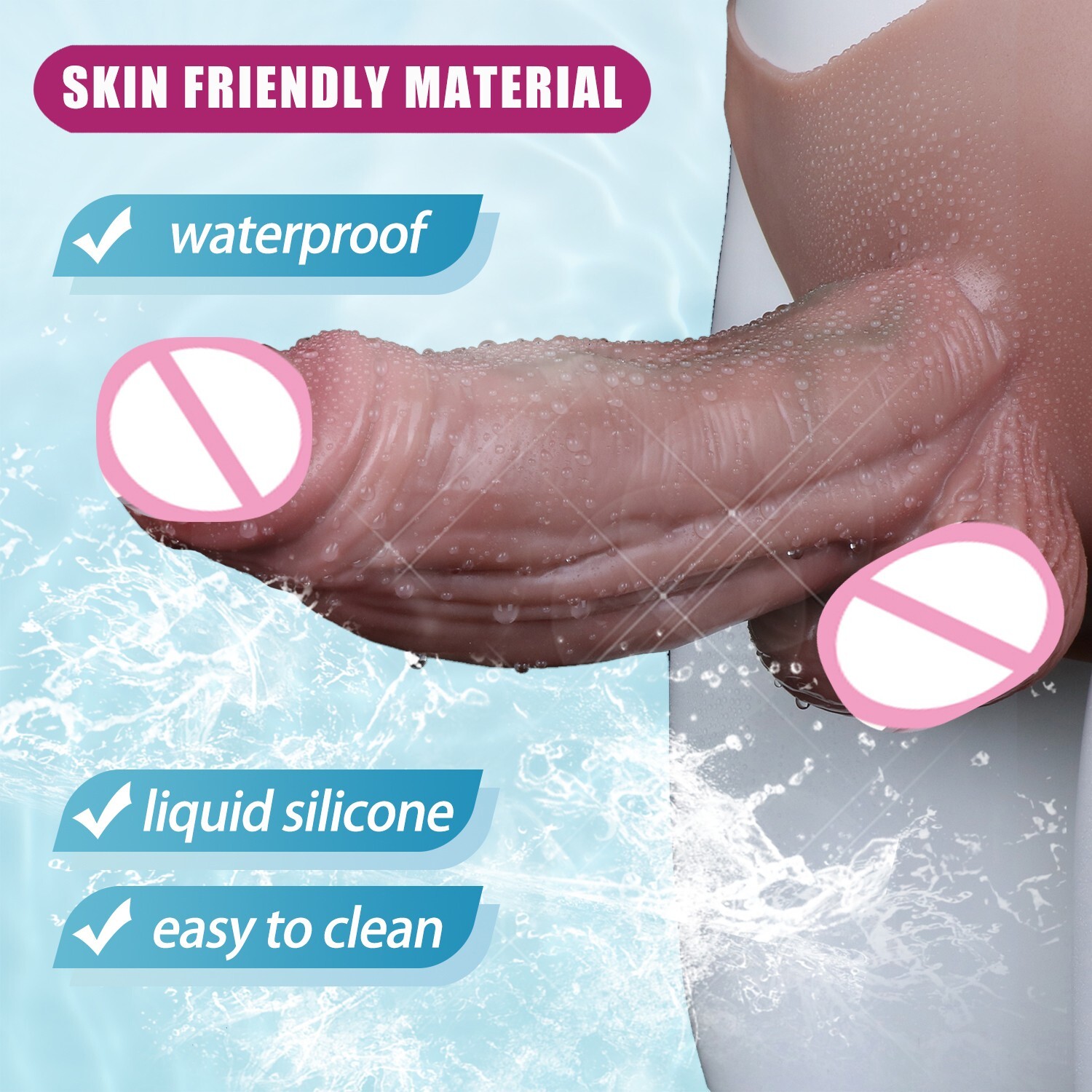 Big Thick Strap-On Pants Hollow Dildo Man Penis Extender Extension Sleeve Sextoy