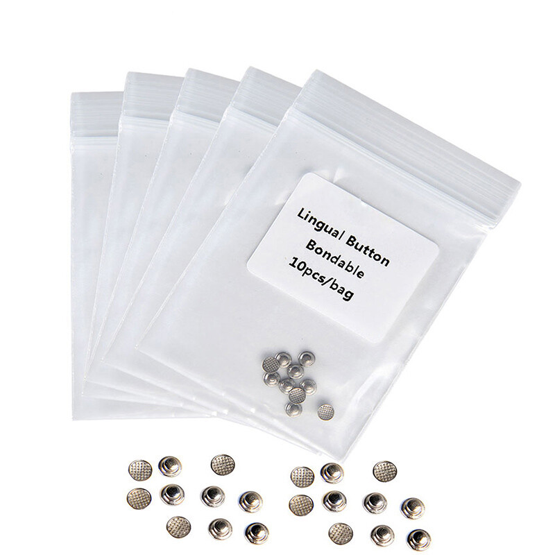 AZDENT Dental Orthodontic Lingual Buttons Bondable Round /Rectangular Base