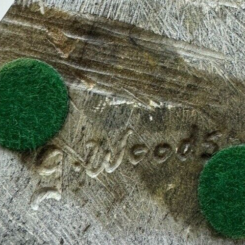 Alaskan Native Vtg Soapstone Tableau Seal & Hunter Contemporary Green Variegated