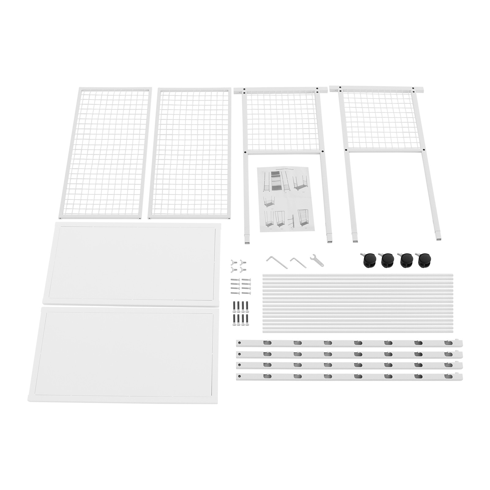 16 Tier White Double Sided Ribbon Organizer Large Capacity Ribbon Storage Holder