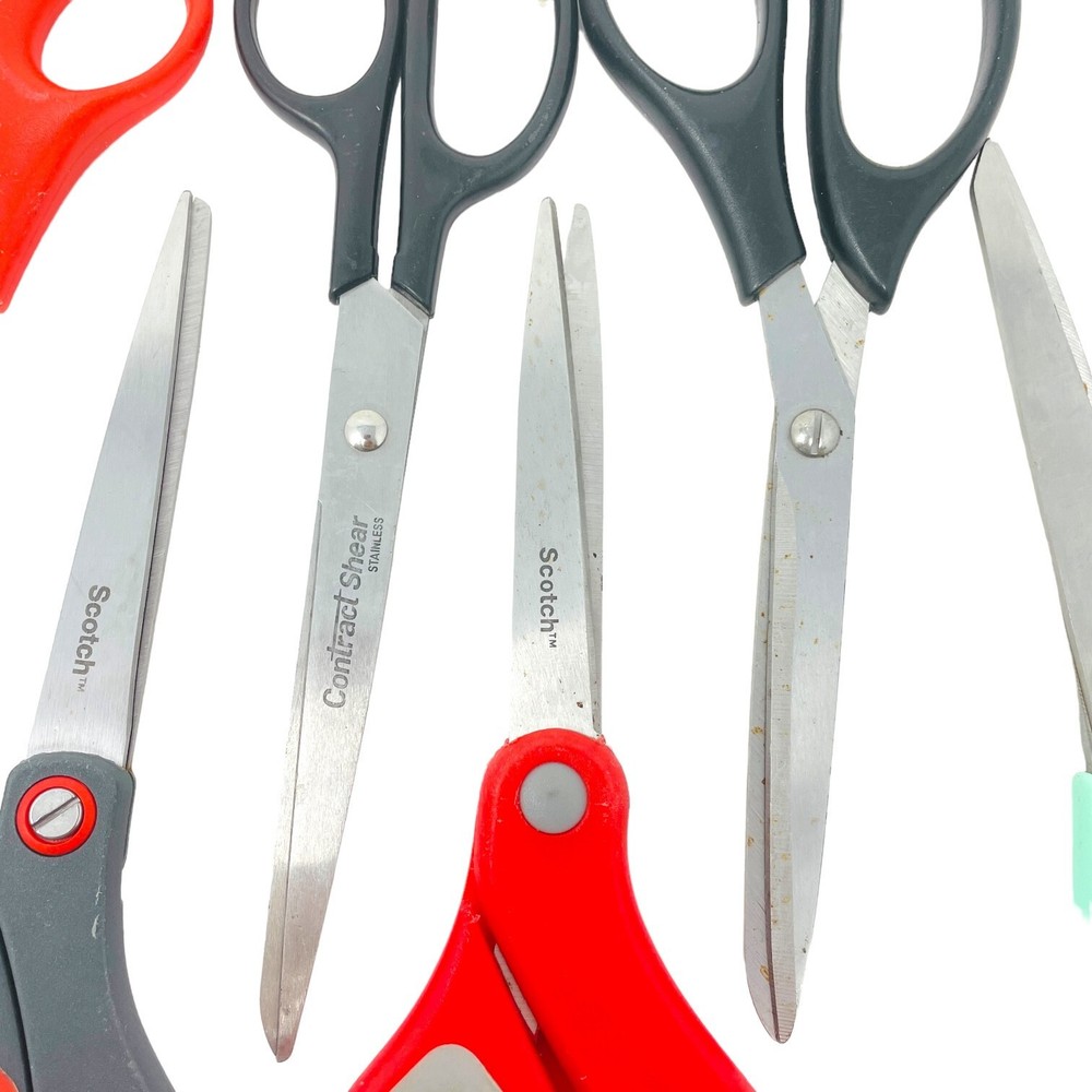 Scotch™ and Assorted Contract Shear, Stainless Multicolor Scissors, 8 Pcs