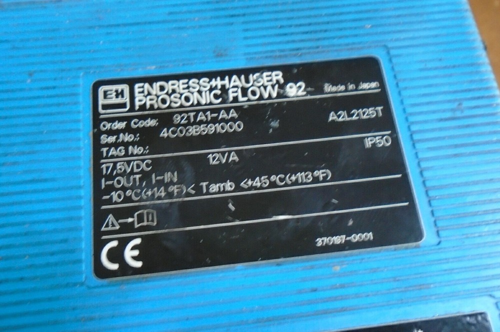 ENDRESS+HAUSER PROSONIC FLOW-92 92TA1-AA A2L2125T Programming Tool Meter