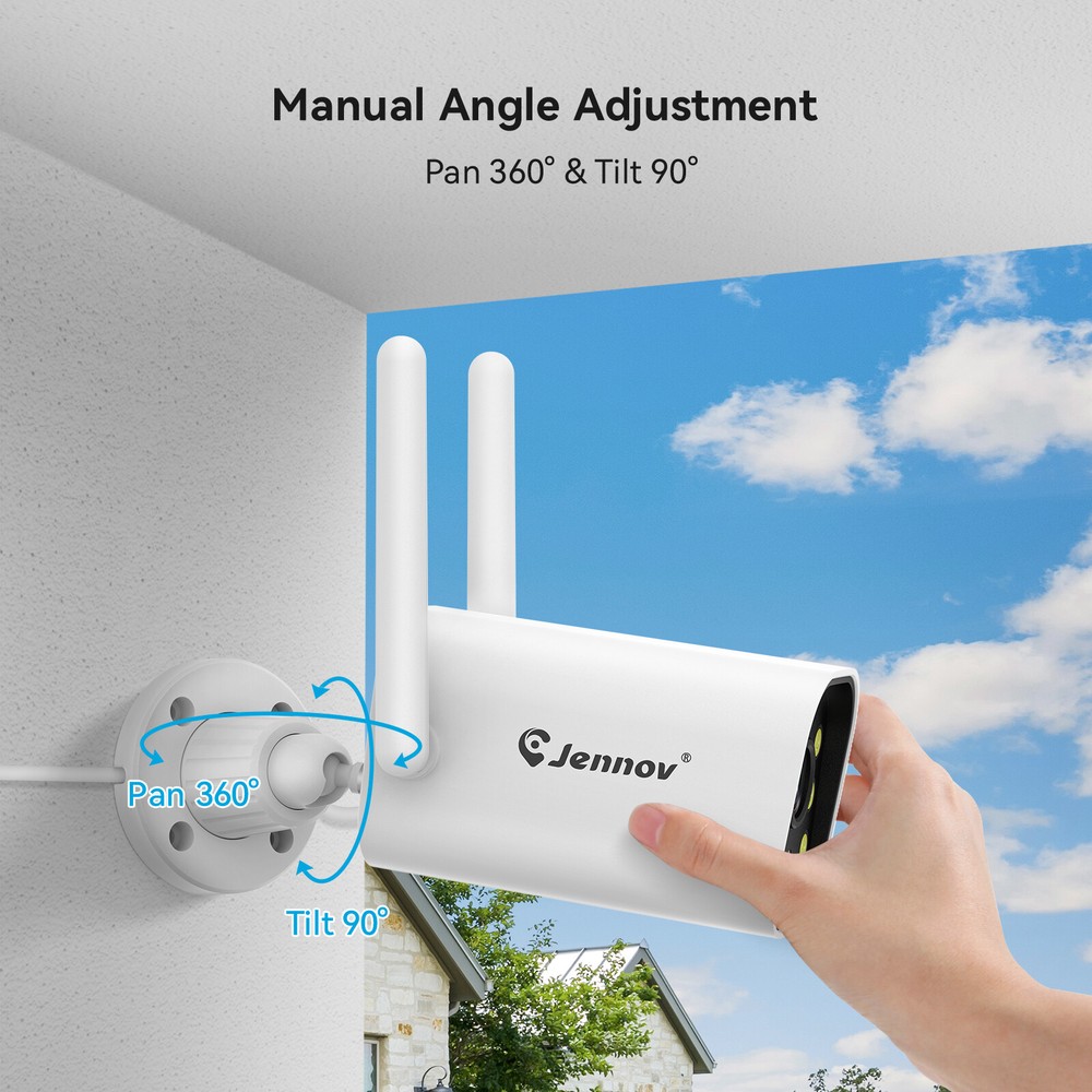 5MP Wireless CCTV Home Security Camera System Auto Cascading NVR AI Detection