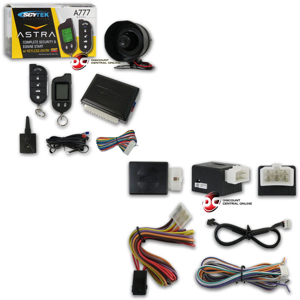 Scytek A777 Car Alarm System With Keyless Entry Plus Remote Start Module