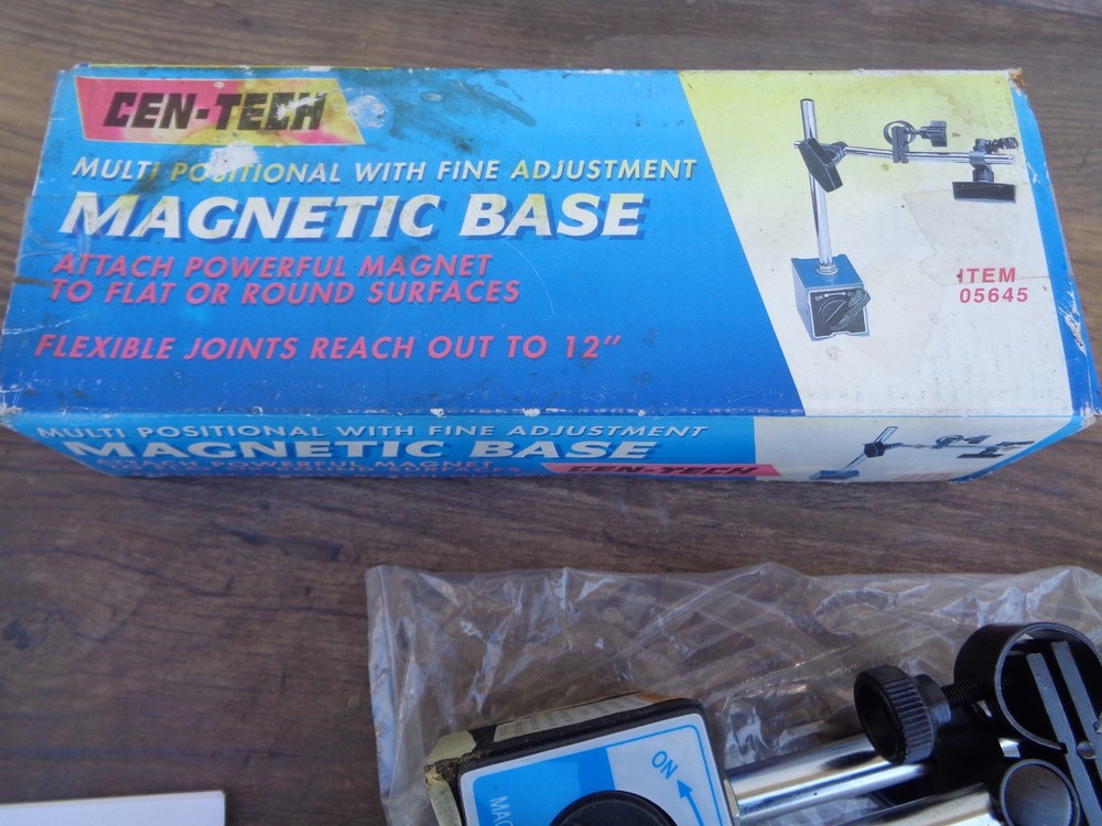 CEN-TECH 05645 Magnetic Adjustable Base - Dial Indicator Stand
