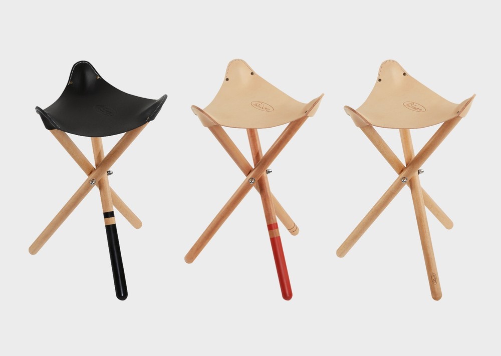 Bison Gears Tripod Leather Stool