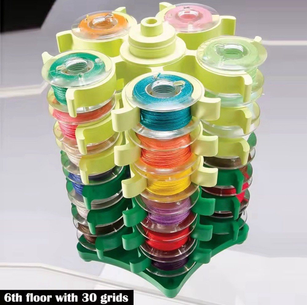 Storage Tower Stand for 30 Thread Spools Sewing Bobbin Organizer