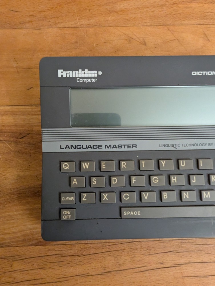 1987 Franklin Computer Dictionary Thesaurus LM-2000 Language Master Works
