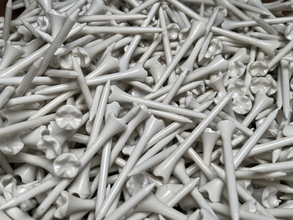 Plastic Golf Tee 2-3/4" White Plastic Bulk Tees