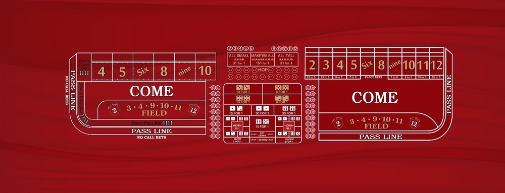 Crapsless craps casino table layout - Half Craps & Half Crapsless 14 foot layout