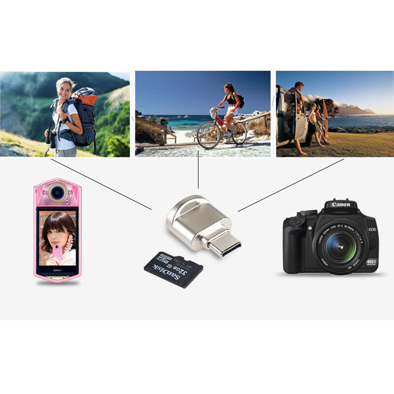 TypeC To Micro SD TF Card Reader OTG USB Adapter Converter For Samsung Phone LOT