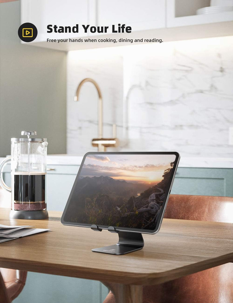 Lamicall Tablet Stand, Tablet Holder for Desk - Multi-Angle Adjustable Tablet De