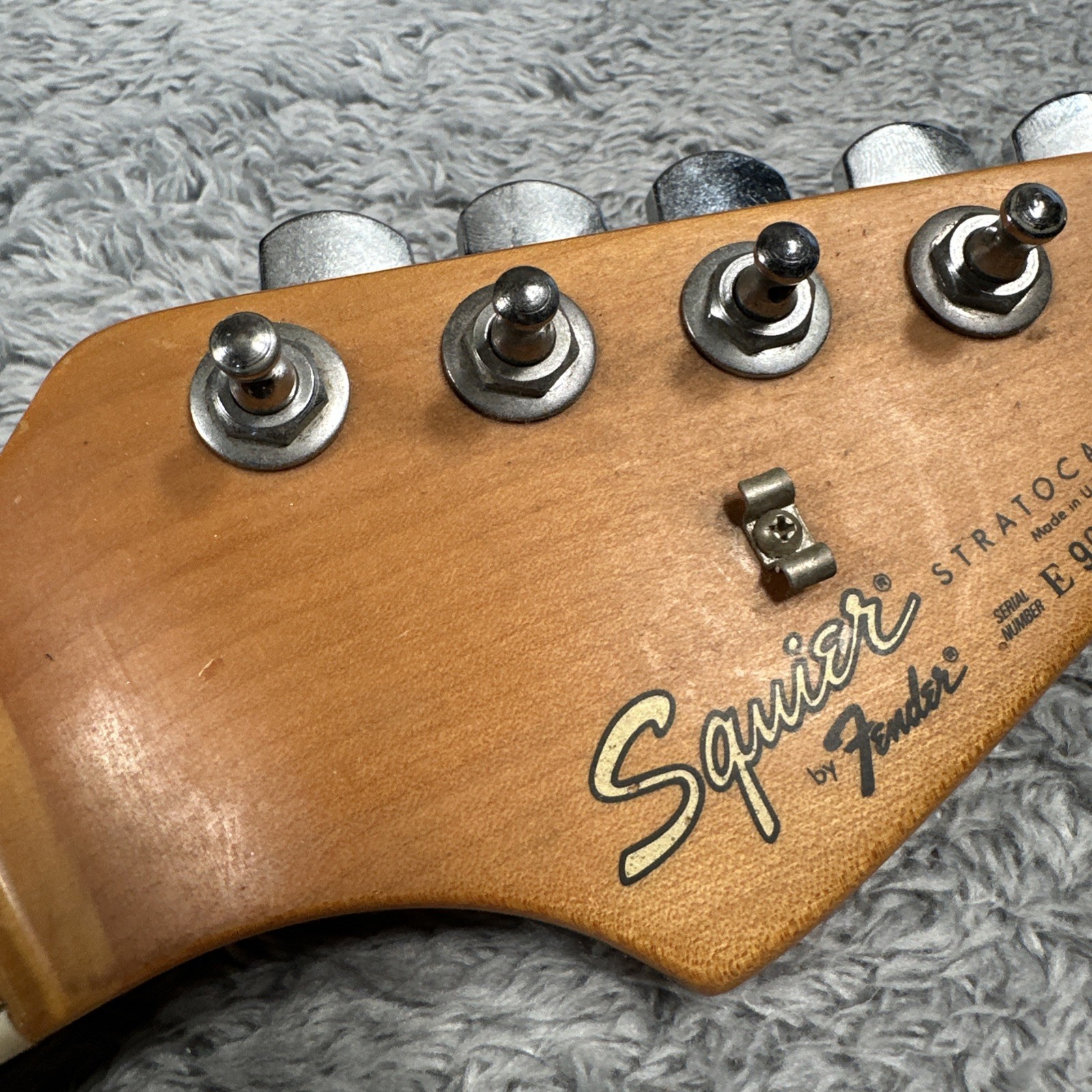 Vintage Squier by Fender Stratocaster Loaded Neck 22 w/Upgrades Wooden USA MADE