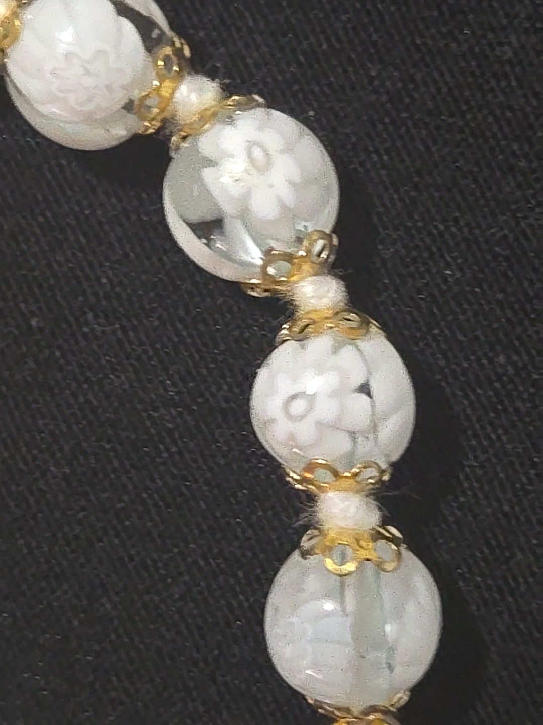 Perche No Handmade In Italy Venetian Glass Beads Necklace,Braclet&Earings Set