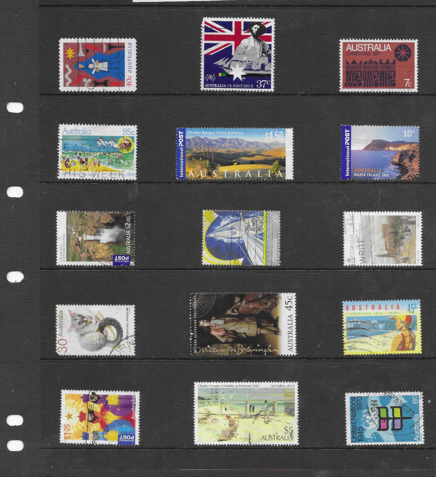 Australia 15 sheets used stamps (sheets not included)
