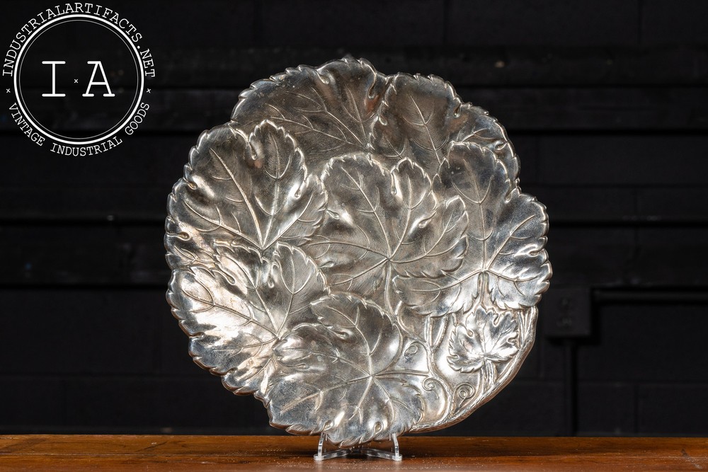 Vintage Gorham Silverplate Grape Leaf Plate