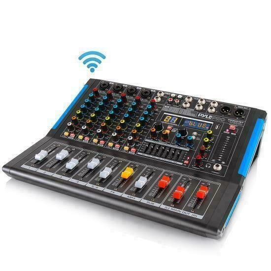 Pyle PMXU67BT Bluetooth 6 Ch. Studio DJ Controller Audio Mixer Console System