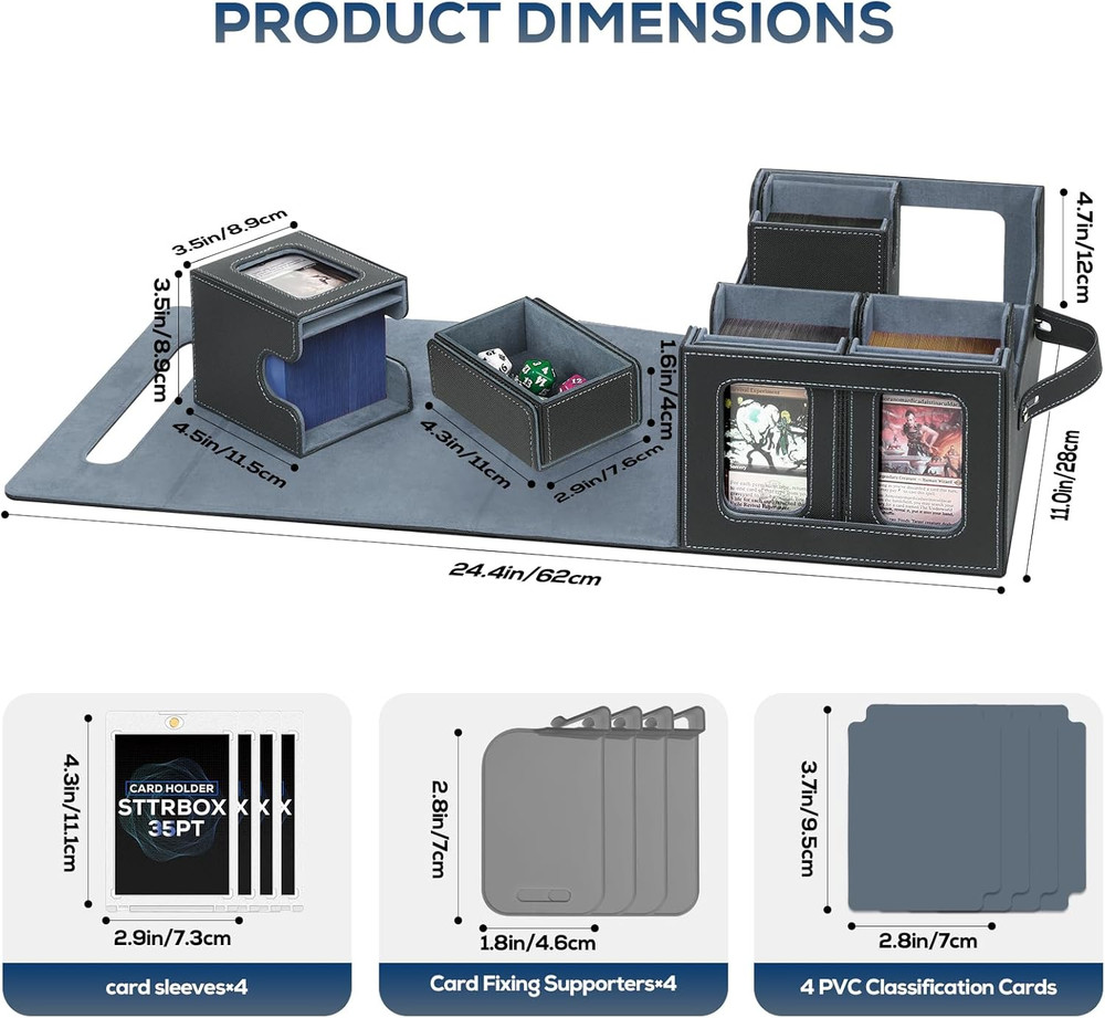 Trading Card Storage Box for MTG, MTG Commander Deck Box，Multi-Purpose Deck Case
