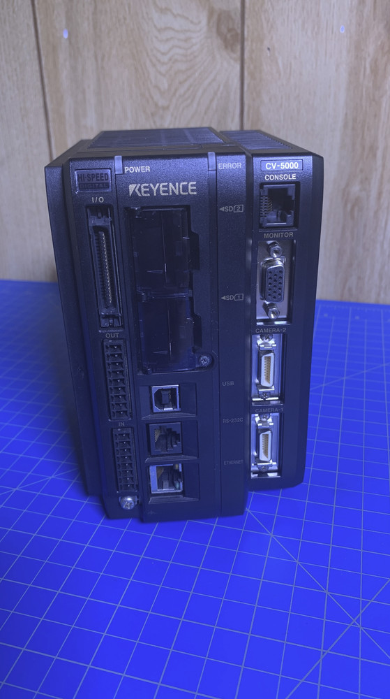 KEYENCE CV-5000 Vision System Sensor CCD Camera Controller PLC Module Used