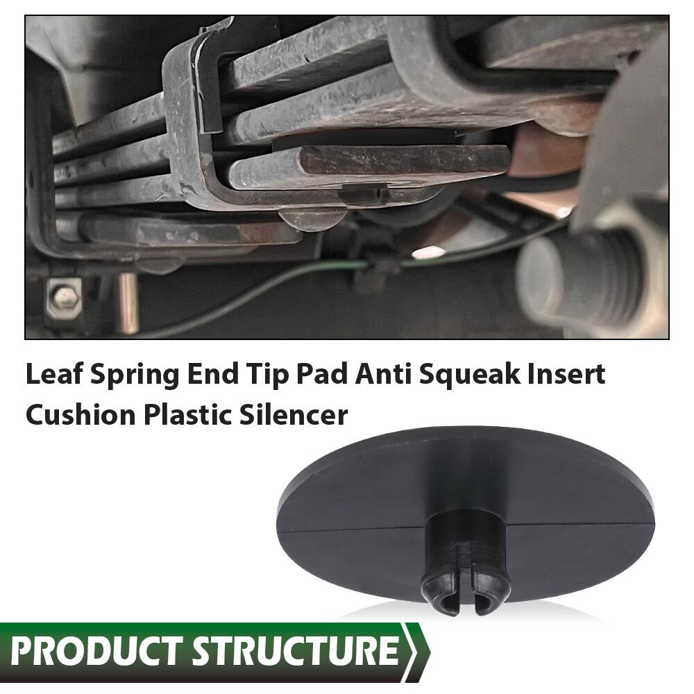 12pcs 2" Leaf Spring End Tip Pad Anti Squeak Insert Cushion Plastic Silencer