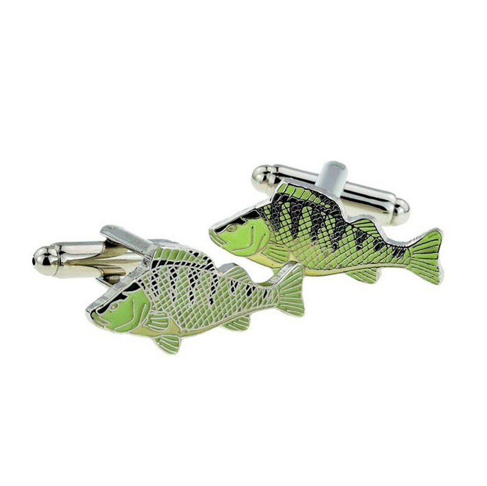 Trench Fish Cufflinks Presented in a Personalised Chrome Cufflink Box