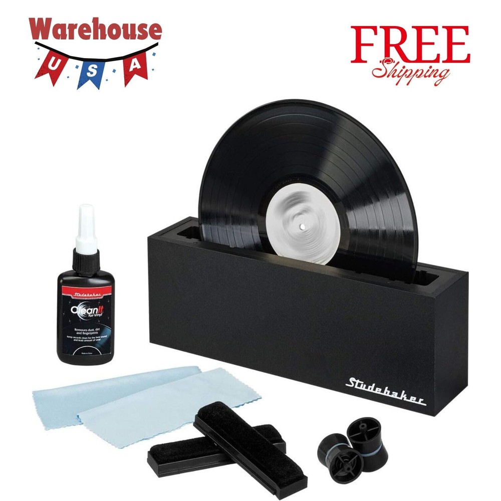 Vinyl Record Cleaning System with Cleaning Solution and Soft Pads Included