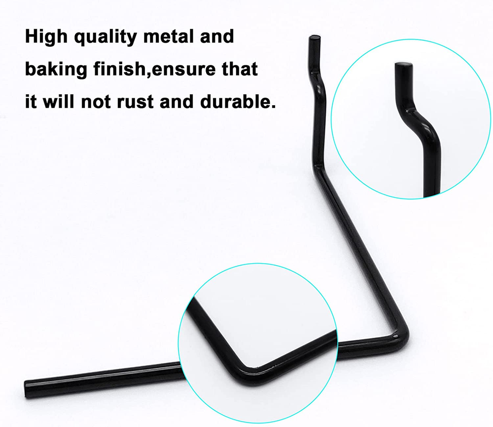5 Pack Extendable Pegboard Paper Towel Holder,Pegboard Hook for Workshop,Garage,