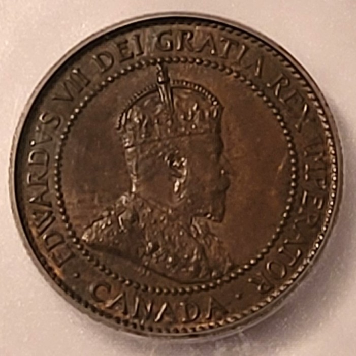 Canada Edward VII 1908 Large Cent MS65 BN ICG