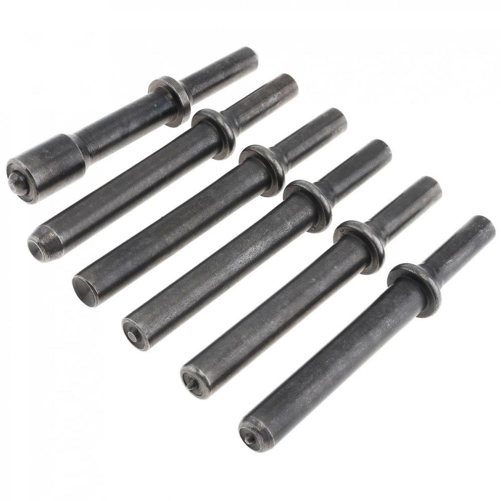 6pcs/set Hard 45# Steel Solid Air Rivet Impact Head Support Pneumatic Tool ?
