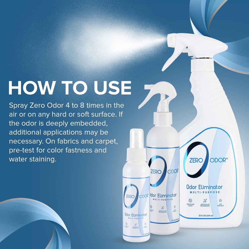 Zero Odor - Multi-Purpose Household Odor Eliminator Kit 3 Piece Assortment
