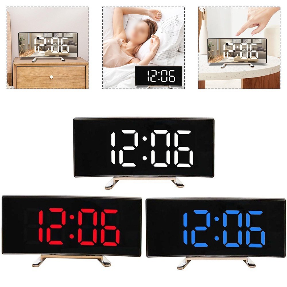 Multifunctional Electronic Alarm Clock for Home with Adjustable Brightness