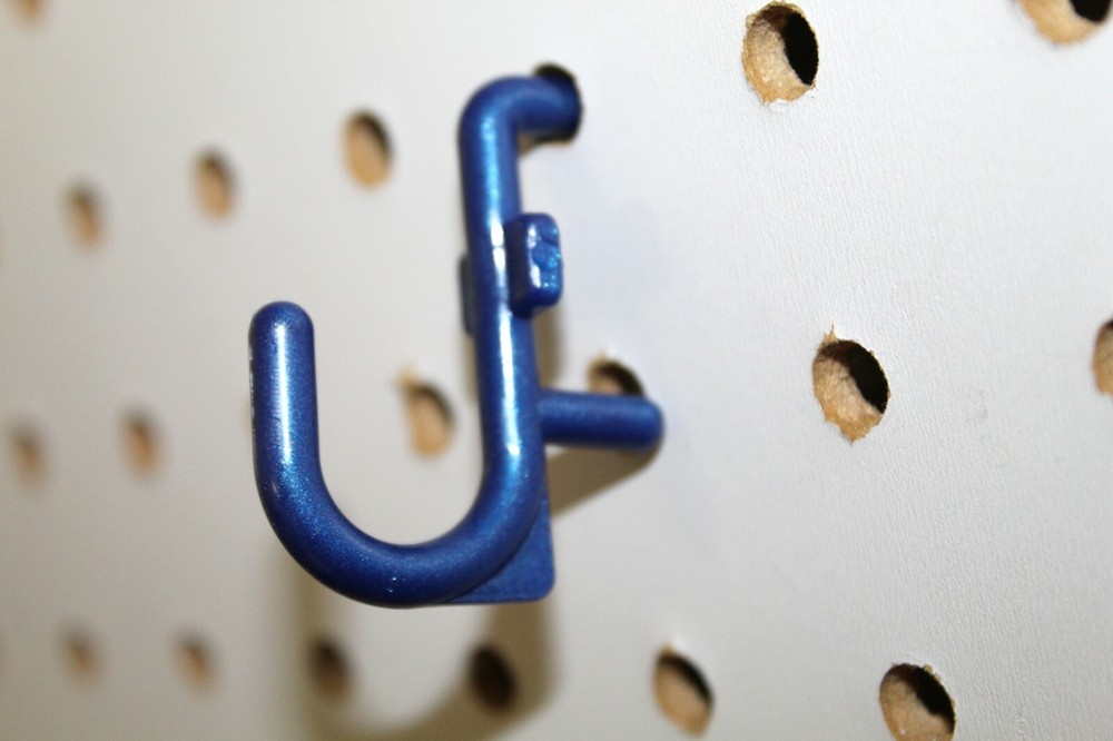 Plastic Blue J Hook Peg Board Hook Kit Tool Storage Craft Hooks Pick A Pack