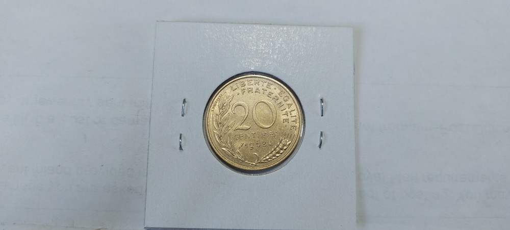 @@@ A SUPERB FRENCH TWENTY CENTIMES 1968,,@@@