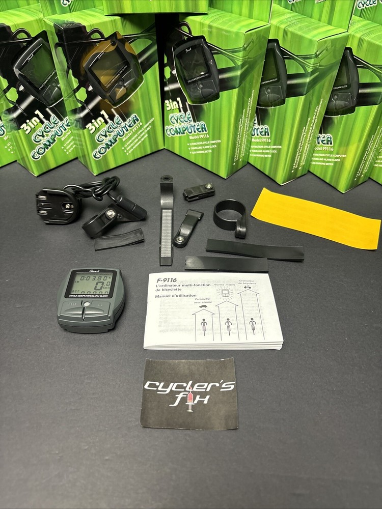 (10) Wired 12 Function Bike Cycling Computer Speedometer Tripmeter Odometer Time