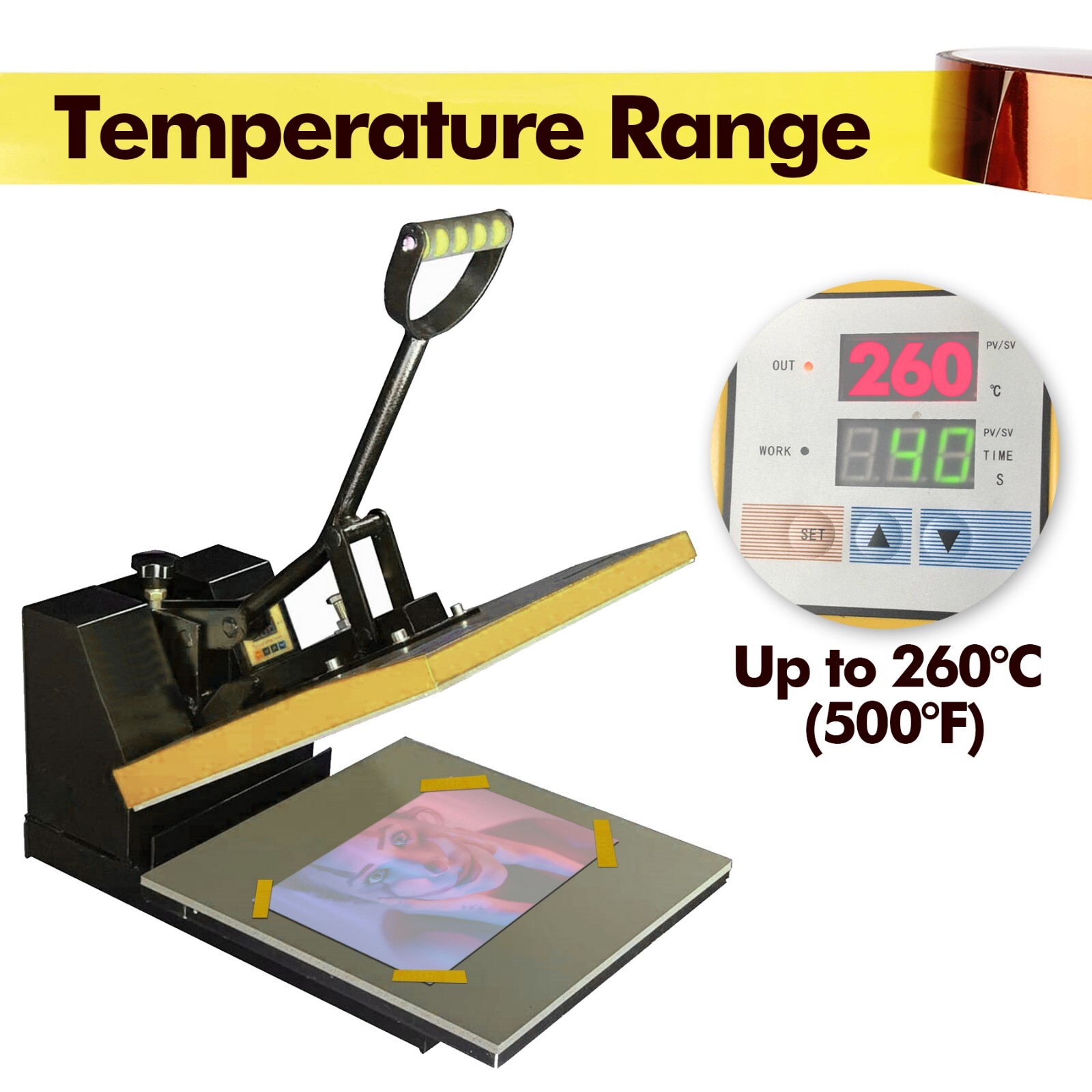 A-SUB 4 Rolls Polyimide High Temperature Tapes Heat Resistant Kapton 10mm, 20mm