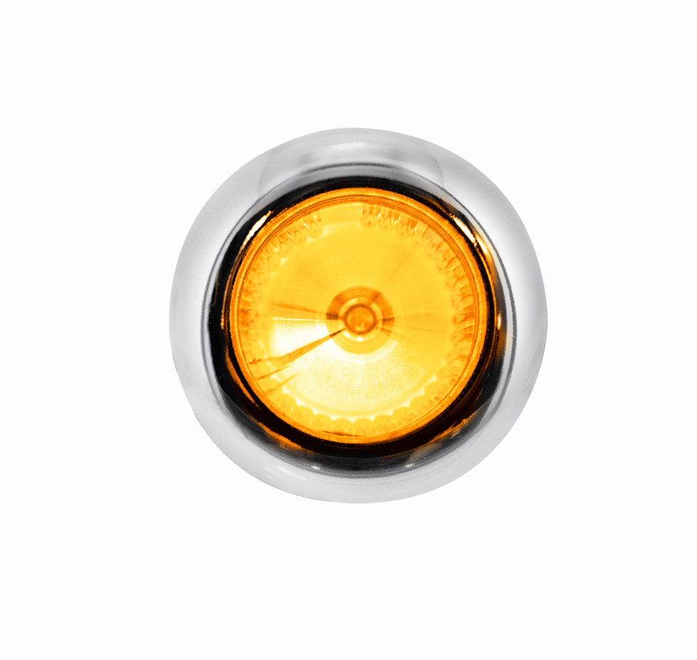 4 LED Dual Function 3/4" Mini Spike Light With SS Bezel Clear/Amber