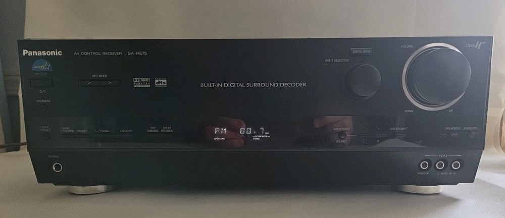 Panasonic SA-HE75 AV Control Stereo Receiver Built In Digital Surround Decoder