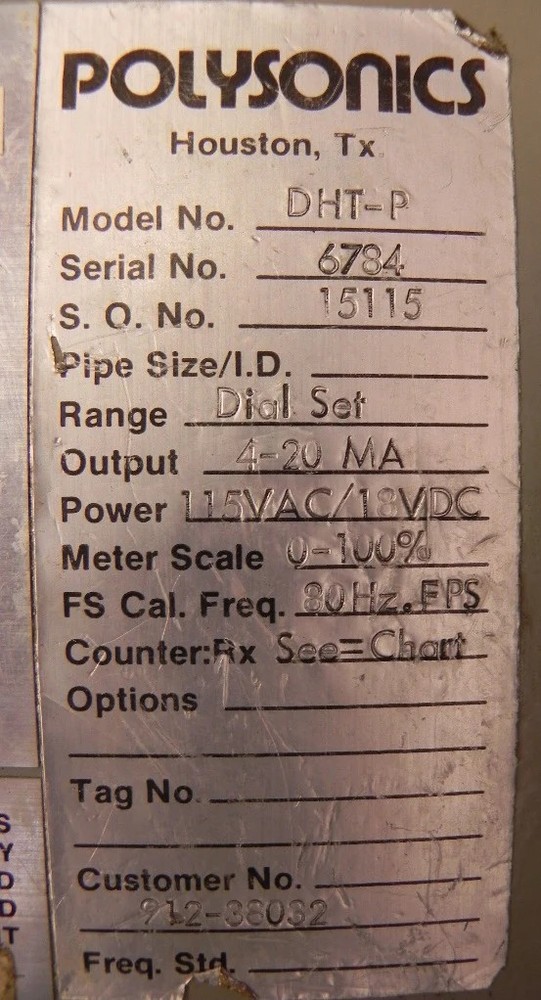Polysonics Hydra Ultrasonic Flowmeter DHT-P